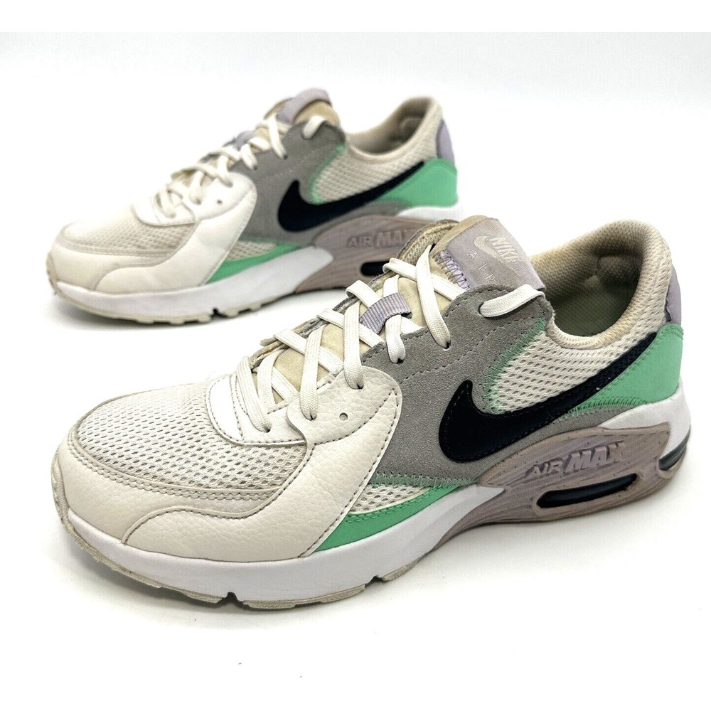 Nike Air Max Excee Womens 7.5 White Green Athletic Shoes Sneaker CD5432-113
